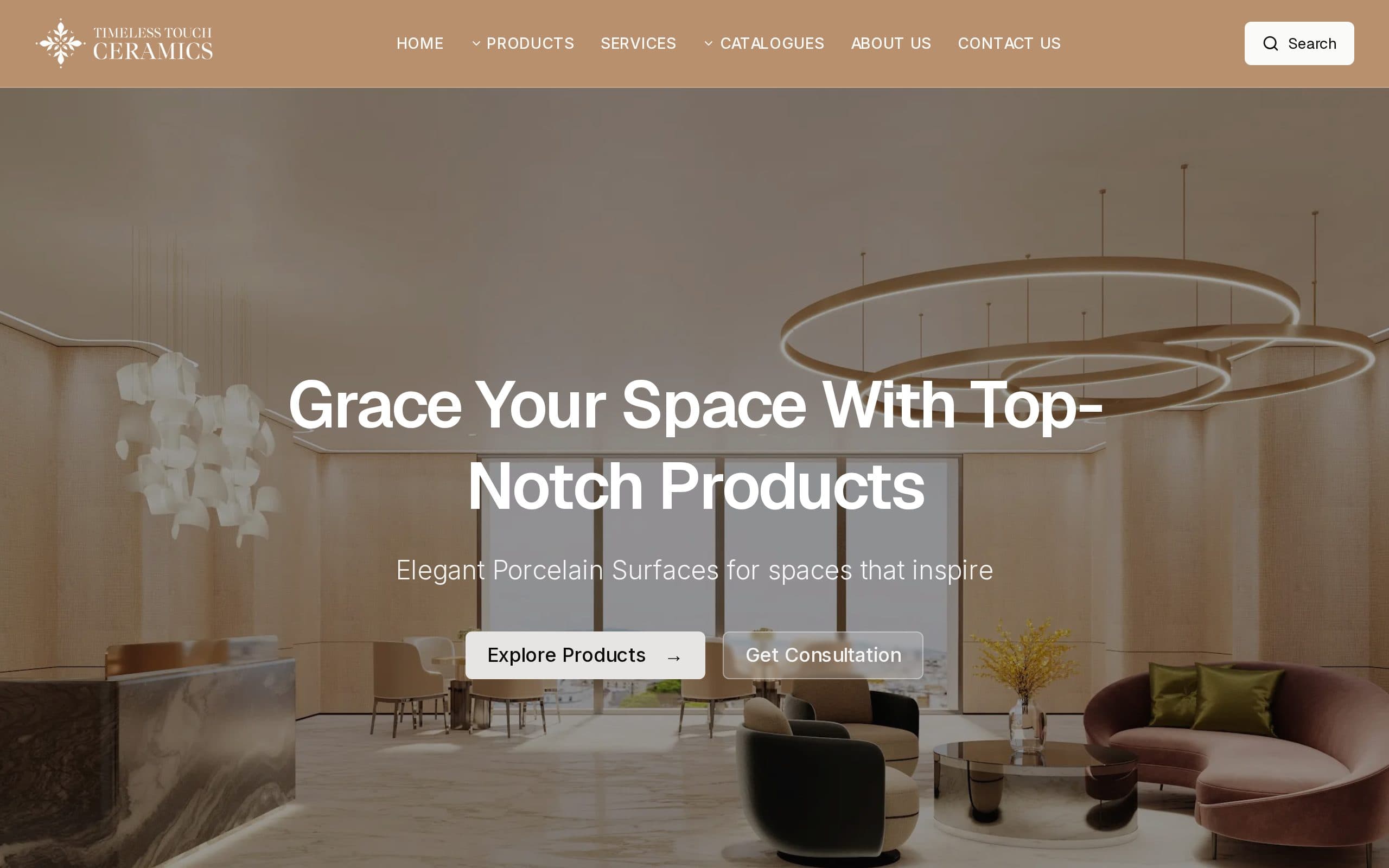 Screenshot of Timeless Touch Ceramics